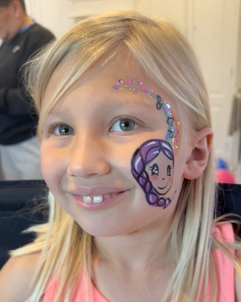 Purple character cheek artwork by CandyProArt